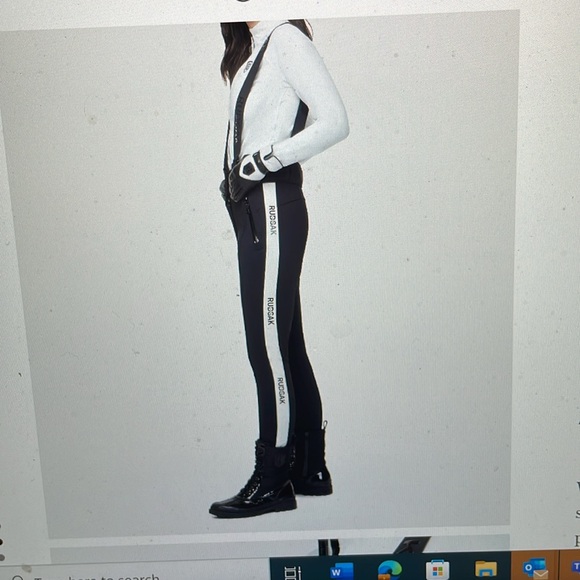 Rudsak messa one piece ski pant suit with logo straps - Picture 4 of 12